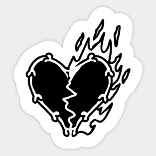 broken hearted Sticker